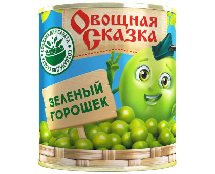 Горошек зеленый Овощная Сказка, 310г