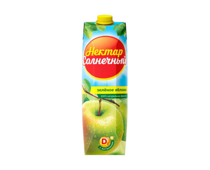 Нектар Солнечный Зеленое Яблоко, 0,95л