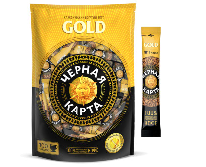Кофе растворимый Черная Карта Gold, 2г Кофе растворимый Черная Карта Gold, 2г