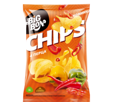 Картофельные чипсы BIGBON CHIPS со вкусом Четыре перца, 50г