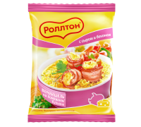 Вермишель быстрого приготовления Роллтон со вкусом сыра и бекона, 60 г. × 42 шт.