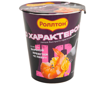 Лапша Роллтон со вкусом Вареной креветки, 70г Лапша Роллтон со вкусом Вареной креветки, 70г