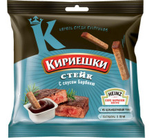 Сухарики Кириешки ржано-пшеничные стейк с соусом барбекю, 85г