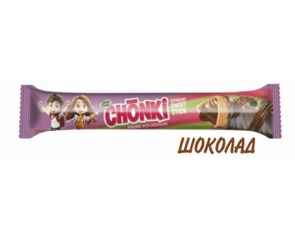 Хрустящие сладкие палочки CHONKI Шоколад, 16г