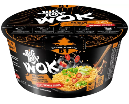 Лапша быстрого приготовления Big Bon Ми Горенг WOK в соусе по-индонезийски