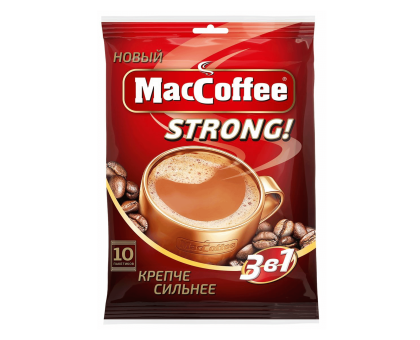 Растворимый кофе MacCoffee Strong 3 в 1, 10*16г