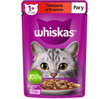 Whiskas влажный корм, Говядина-ягненок, 75г
