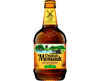 Пиво Старый Мельник Бочонок Светлое, 0,45л/Уфа