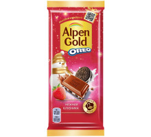 Шоколад Alpen Gold Орео с клубничной начинкой, 90г