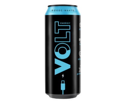 Энергетический напиток Volt Energy Кокос-Манго, 0,45л Энергетический напиток Volt Energy Кокос-Манго, 0,45л