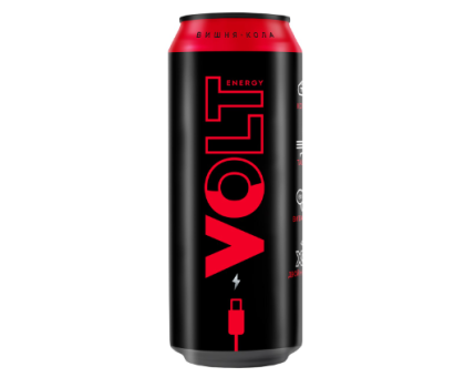 Энергетический напиток Volt Energy Вишня-Кола, 0,45л Энергетический напиток Volt Energy Вишня-Кола, 0,45л